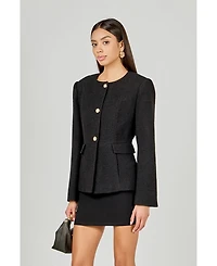 endless rose Women's Round Neck Blazer