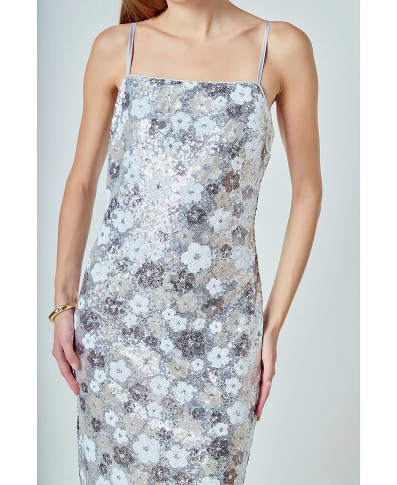 endless rose Women's Sequin Midi Dress