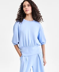 I.n.c. International Concepts Women's Banded-Bottom Sweatshirt, Macy's Exclusive