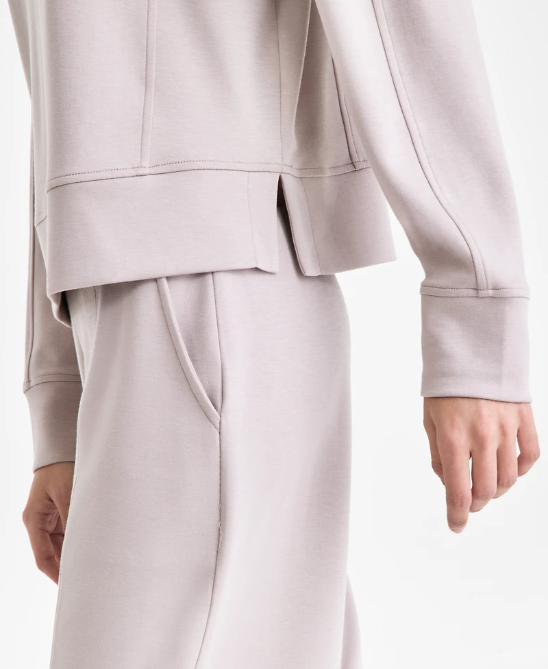 I.n.c. International Concepts Women's Off Duty Long Sleeve V-Neck Sweatshirt, Macy's Exclusive