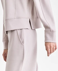 I.n.c. International Concepts Women's Off Duty Long Sleeve V-Neck Sweatshirt, Macy's Exclusive