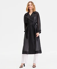 I.n.c. International Concepts Women's Sheer Trench Coat, Macy's Exclusive