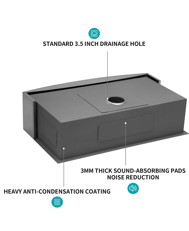 flynama 36"x20"x9" Stainless Steel Farmhouse Apron Front Kitchen Sink