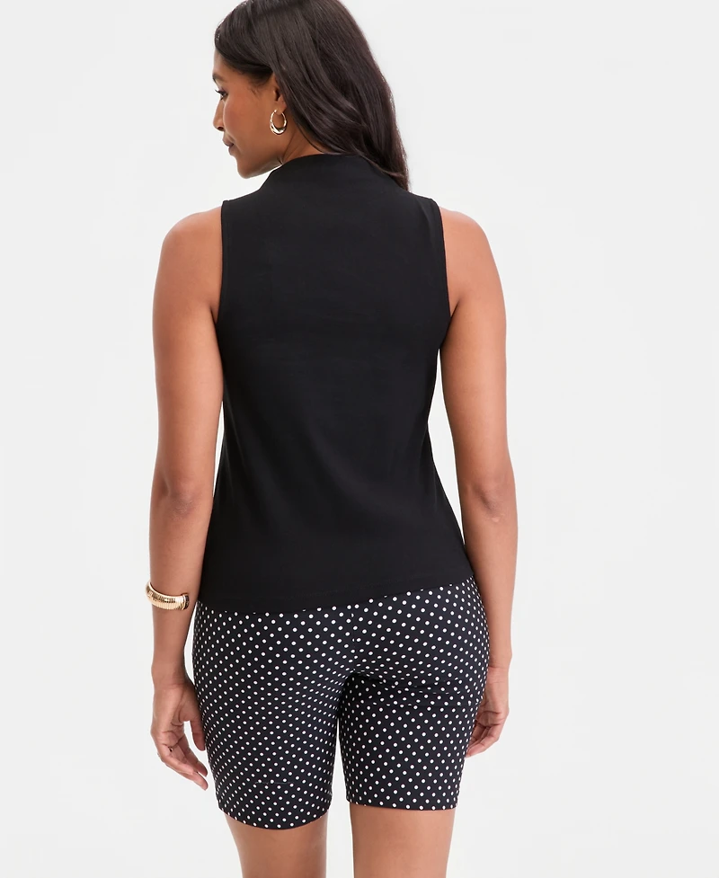 I.n.c. International Concepts Women's High-Neck Rib-Knit Sleeveless Top, Macy's Exclusive