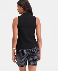 I.n.c. International Concepts Women's High-Neck Rib-Knit Sleeveless Top, Macy's Exclusive