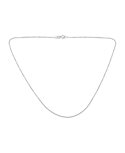 Bling Jewelry Ultra Thin 0.5MM 14K White Gold Rolo Curb Cable Link Chain Necklace Made In Italy 22 Inch