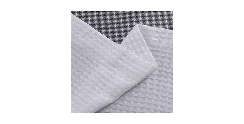 Slickblue 72-inch Grey White Striped Luxurious Textured Polyester Fabric Shower Curtain