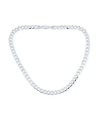 Bling Jewelry Heavy Solid .925 Sterling Silver 7MM Miami Cuban Curb Chain Link Necklace