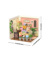Robotime 3D Puzzles Diy Miniature Dollhouse Fresh Flower Shop Flower Shop Building Set Toys Playset Decorative Ornaments