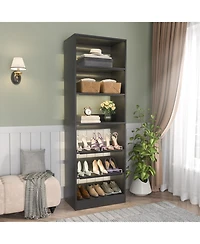 Aheaplus Closet Organizer with Adjustable Shoe Shelves