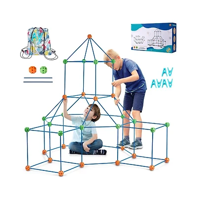 Slickblue 120PCS Kids Fort Builder Set Educational Building Toy Gift