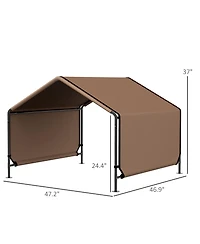 Aostirmotor Dog Tent with Water Resistant for Outdoor Shade Protection in Brown