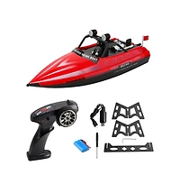 Bruce & Shark 2.4GHz Rc Jet Speedboat, 10 mph High-Speed Racing Boat with Safe Enclosed Propeller