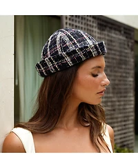 The Olive Sailor Hat in Black Tweed