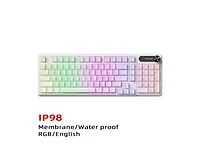 Risokeys 98-Key Waterproof Gaming Keyboard | 3-Mode Rgb Backlit, Mechanical Feel for Gamers,Office Workers & Programmers(Laptop/Gaming)