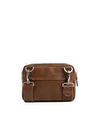 Velez Bright Leather Crossbody Bag with Suede Detail