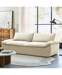Hulala Home Enrique Modern 90"W Oversized Compressed High-density Foam Sofa and No Assembly Needed