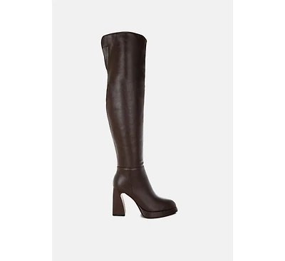Nenana Faux Leather Knee-High Boots Women
