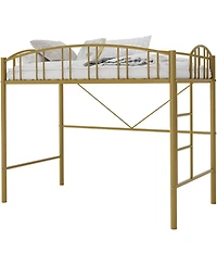 gaomon Easy Assembly Twin Size Loft Bed Heavy Duty Metal Loft Bed Frame Space Saving, for Living Room, Guest Room