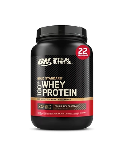 Optimum Nutrition Gold Standard 100% Whey Protein Double Rich Chocolate Protein Powder Drink Mix 24.05 oz