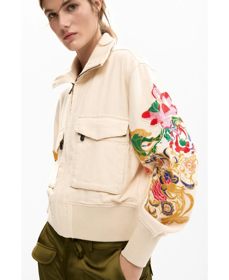 Desigual Women's Patch jacket with flowers