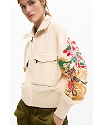 Desigual Women's Patch jacket with flowers