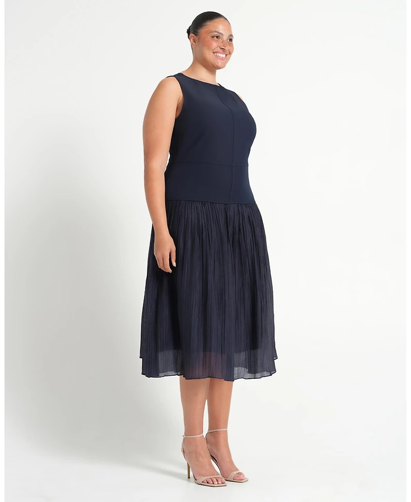 Estelle Plus Jaylee Pleated Midi Dress