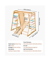 Slickblue 9-in-1 Toddler Indoor Jungle Gym with Climbing and Play Features