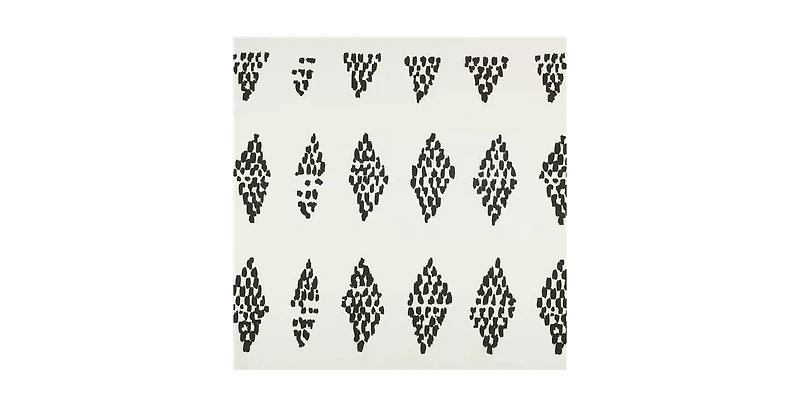 Slickblue 72x72 Cotton Polly Shower Curtain with Black and White Dot Design