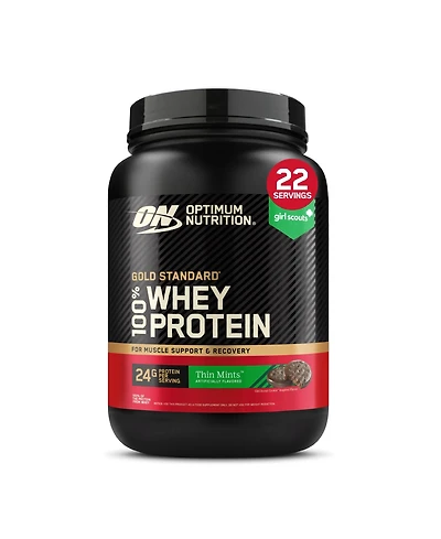 Optimum Nutrition Gold Standard 100% Whey Protein Thin Mints Protein Powder Drink Mix 24.8 oz