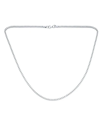 Bling Jewelry Solid Heavy 5MM Venetian Box Link Chain Necklace .925 Sterling Silver Made In Italy 16 Inch