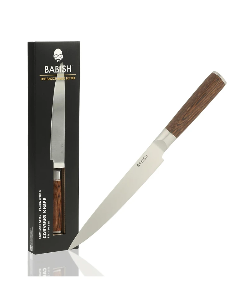 Babish High-Carbon 1.4116 German Steel 8 Inch Full Tang, Forged Carving Knife