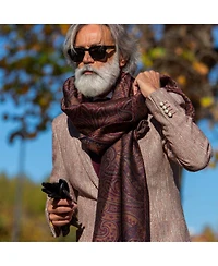 Elizabetta Men's Leone - Wool Silk Scarf for Men