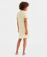 Charter Club Women's Cotton Essential Short-Sleeve Henley Sleepshirt, Macy's Exclusive