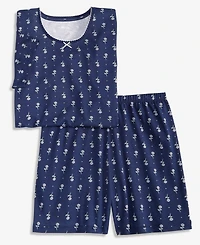 Charter Club Women's Short-Sleeve Pajamas Set, Created for Macy's