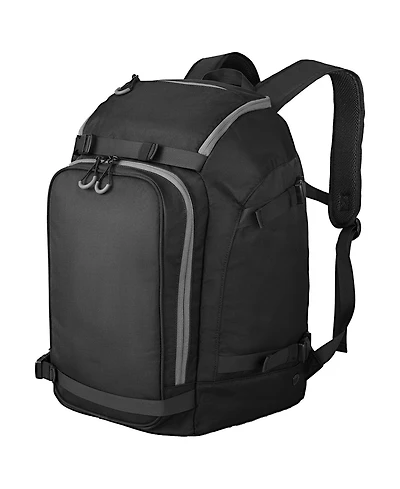 Mecale 55L Ski Boot Bag Travel Backpack, Waterproof Exterior and Bottom, Durable 1680D Oxford, for Men and Women, Black