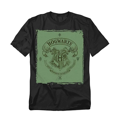 Harry Potter Men's Hogwarts Crest On Parchment T Shirt