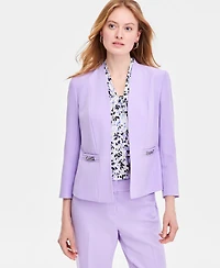 Kasper Women's Seamed Buckle-Trim Cardigan