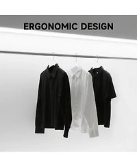 BP4U -Pack Premium Wooden Suit Hangers with Non-Slip Pant Bar, Heavy Duty Solid Wood Coat for Jackets, Shirts, Dresses