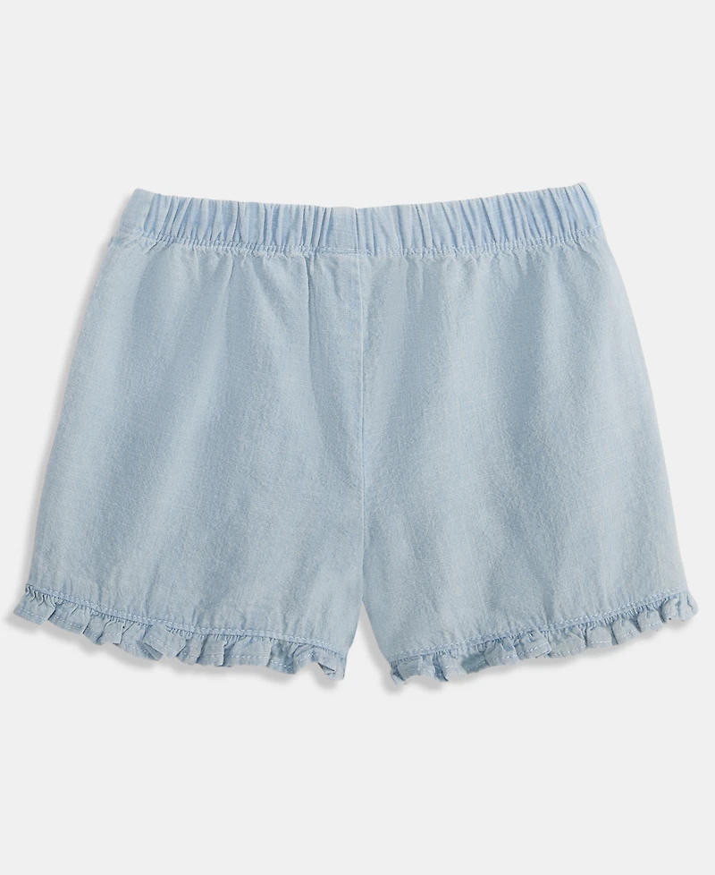 First Impressions Baby Girls' 3M-24M Mix and Match Ruffled Chambray Shorts, Macy's Exclusive