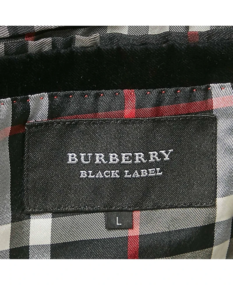 Pre-Owned Burberry Men's Black Label Black Velvet Tailored Blazer