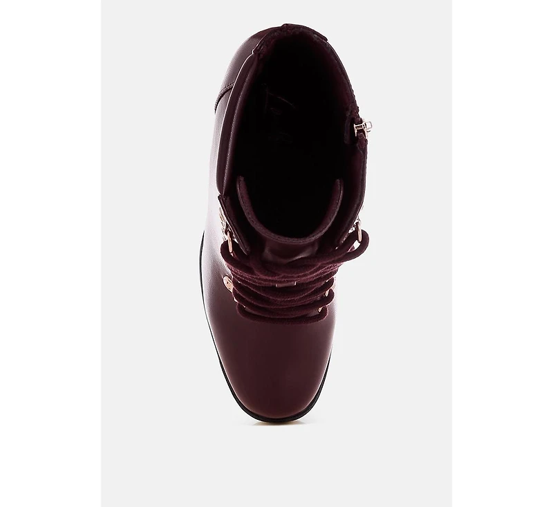 Womens hamiltons lace up block heel boots