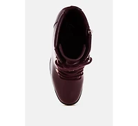 Womens hamiltons lace up block heel boots