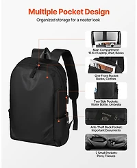 Mecale 26L Lightweight Travel Hiking Backpack, Water-Resistant, Usb Charging Port, Anti-Theft Pocket,Laptop