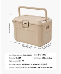 Mecale 16.5 Qt Portable Hard Cooler with Ice Retention, Heavy-Duty Handles and Cup Holder, Insulated Cooler for Short Trips