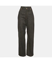 Pre-Owned Jacquemus Women's Navy Blue Denim Straight Fit La Montagne Jeans