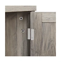 Yaheetech Farmhouse Tv Stand with 3-Layer Storage Shelf