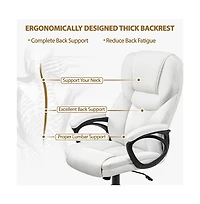 Yaheetech Faux Leather Executive Office Chair Computer Desk Chair