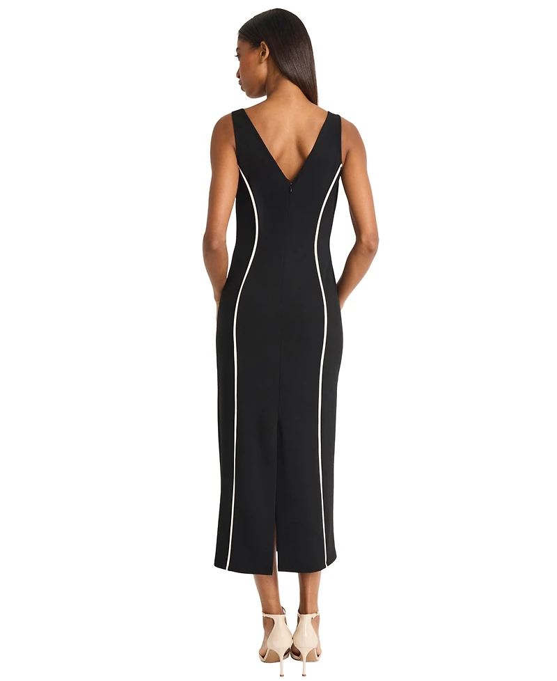 Donna Morgan Women's V-Neck Midi Dress