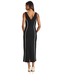 Donna Morgan Women's V-Neck Midi Dress